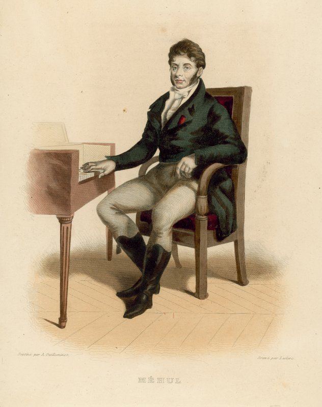 Etienne-Nicolas Mehul (farvet gravering) af French School