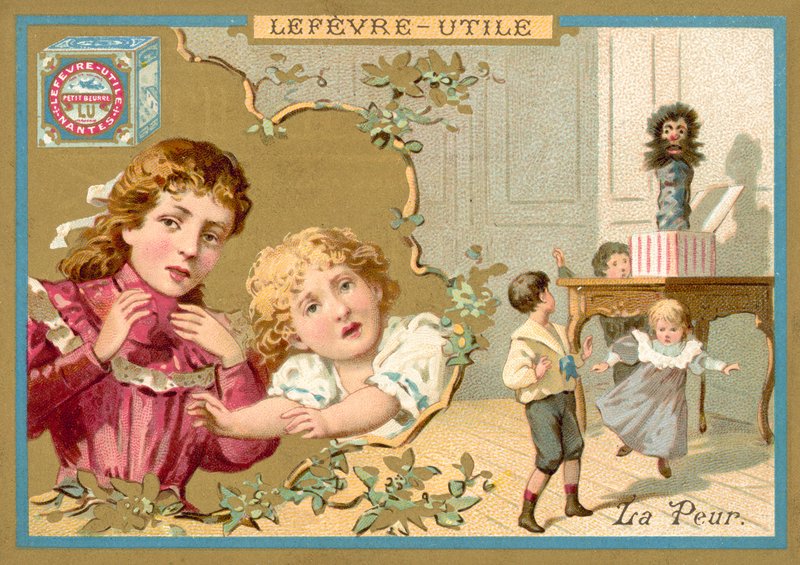 Frygt (chromolitho) af French School