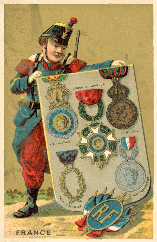 Frankrig (chromolitho) af French School
