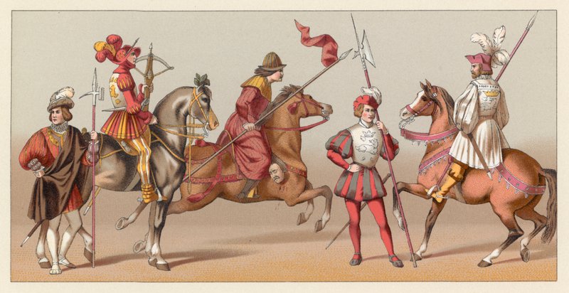 Frankrig XVIth Cent kostume af French School