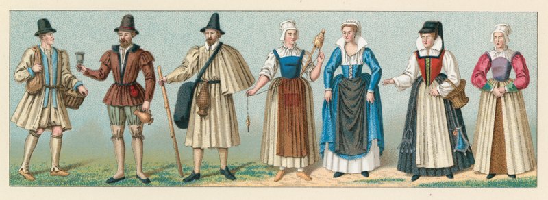 Frankrig XVIth Cent kostume af French School