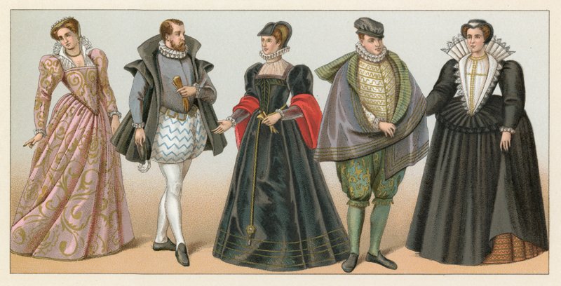 Frankrig XVIth Cent kostume af French School