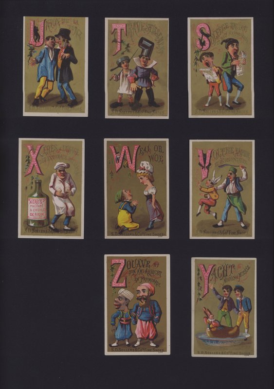 Fransk tegneseriealfabet (farve litho) af French School