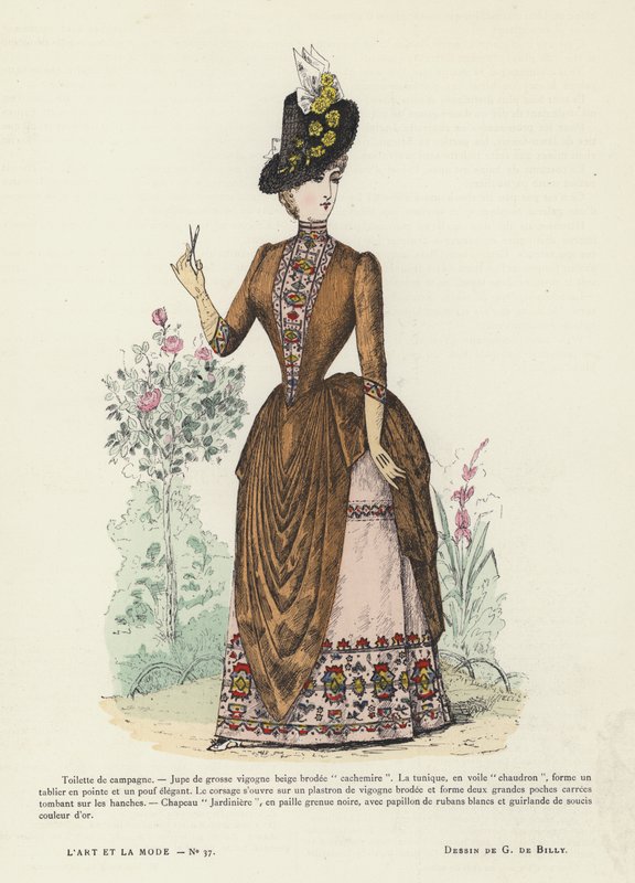 Fransk modeplade, 1885-86 af French School