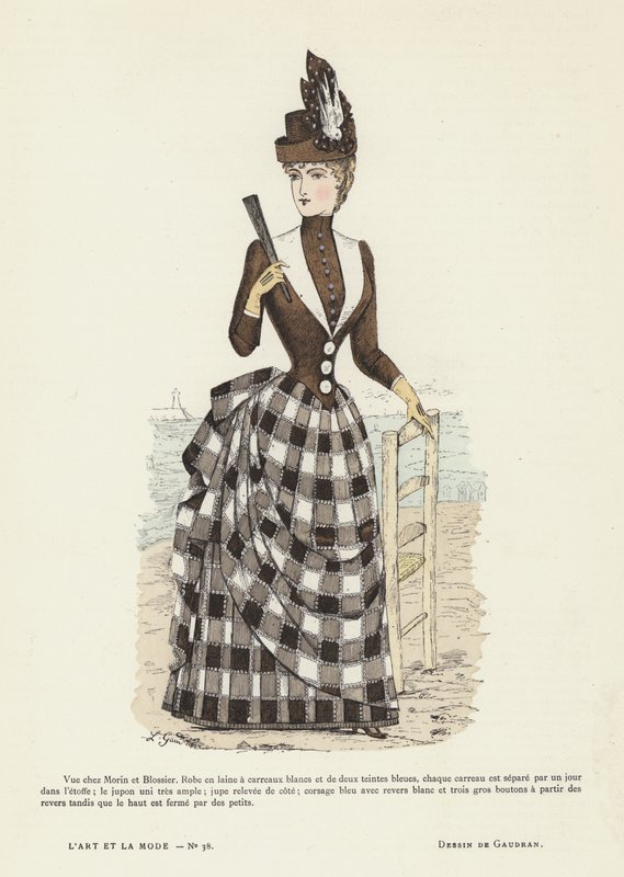Fransk modeplade, 1885-86 af French School