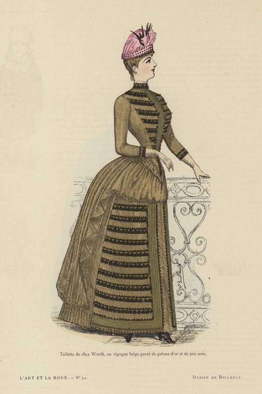 Fransk modeplade, 1885-86 af French School