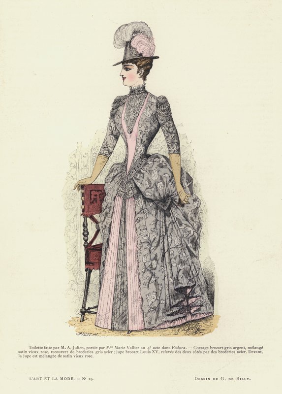 Fransk modeplade, 1885-86 af French School