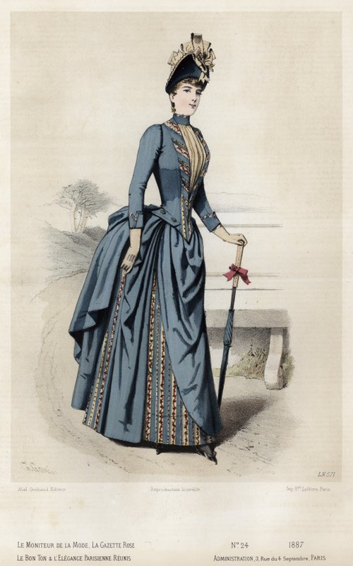 Fransk modeplade, slutningen af 1800-tallet af French School