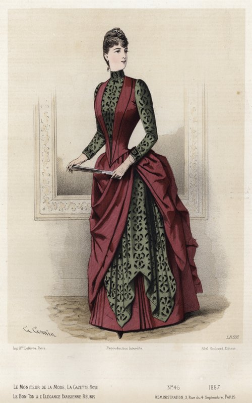 Fransk modeplade, slutningen af 1800-tallet af French School