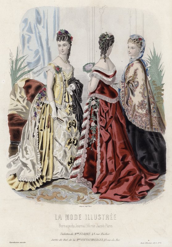 Fransk modeplade, slutningen af 1800-tallet af French School