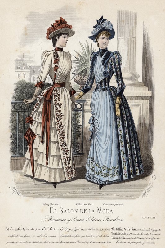 Fransk modeplade, slutningen af 1800-tallet af French School