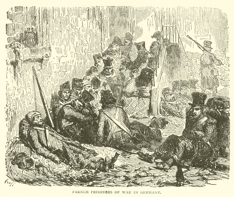 Franske krigsfanger i Tyskland (gravering) af French School