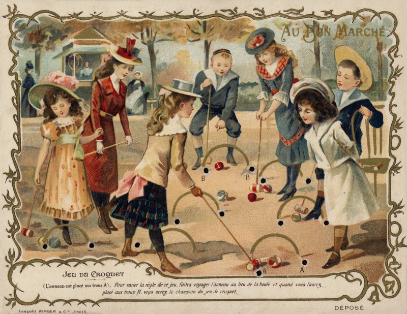 Spil kroket (chromolitho) af French School