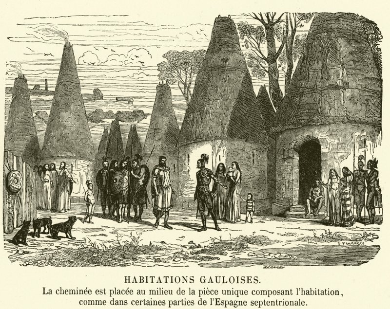 Galliske huse (gravering) af French School