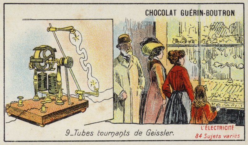 Geissler rør (chromolitho) af French School
