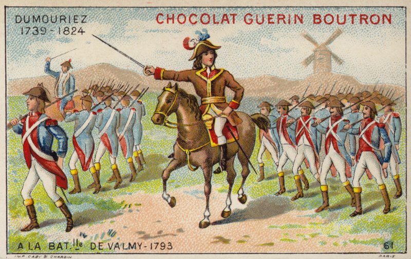 General Dumouriez i slaget ved Valmy af French School