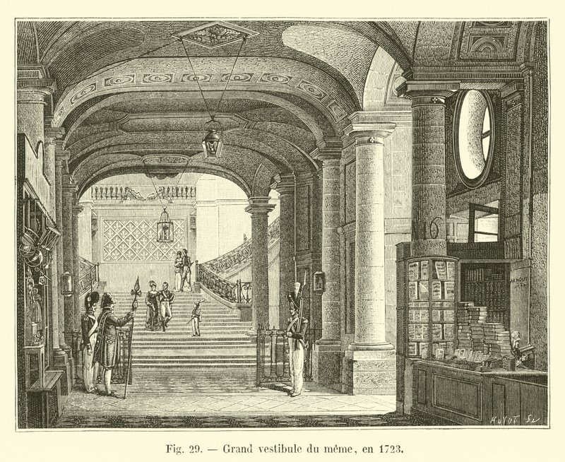 Stor vestibule af meme, i 1723 af French School