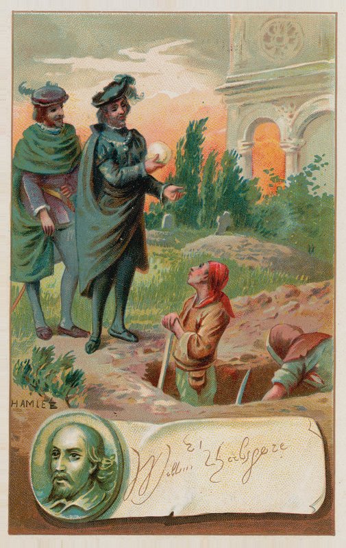 Kirkegårdsscene fra Hamlet af French School