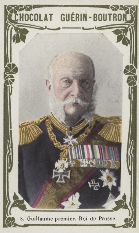 Vilhelm I, konge af Preussen (farvet foto) af French School