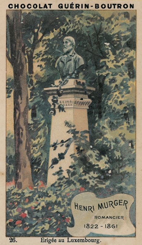 Henri Murger, romanforfatter, 1822-1861, Erigee i Luxembourg af French School