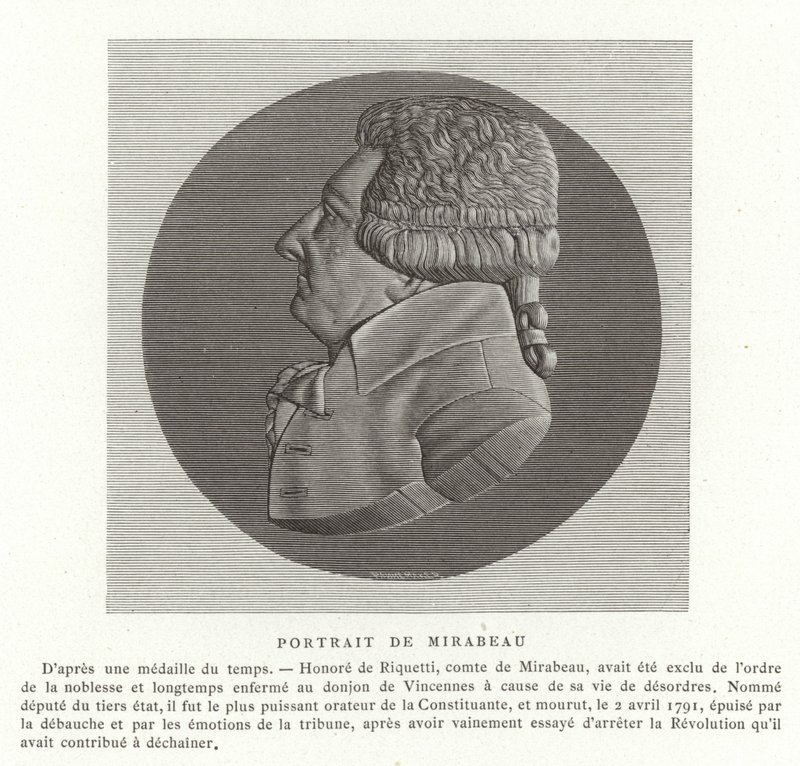 Ære Gabriel Riqueti, greve af Mirabeau af French School