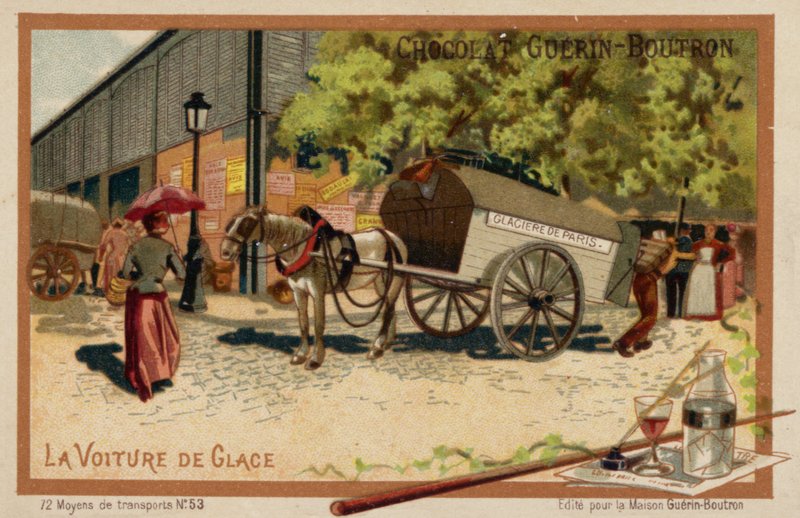 Isvogn (chromolitho) af French School