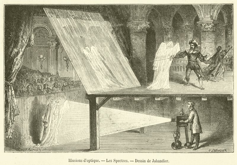 Optiske illusioner, spøgelser (gravering) af French School