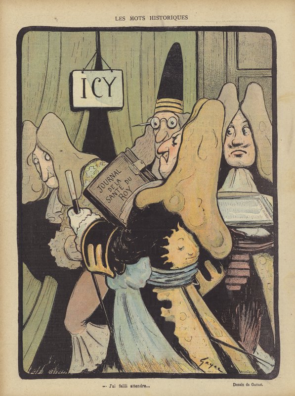 Illustration til Le Rire (farve litho) af French School