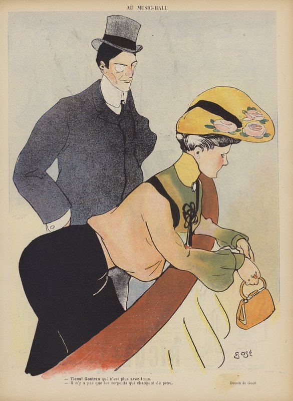 Illustration til Le Rire (farve litho) af French School