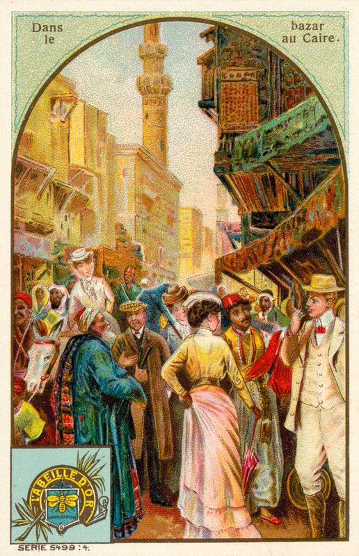 I en basar i Kairo (chromolitho) af French School