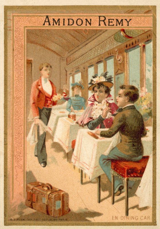 I spisevognen (chromolitho) af French School