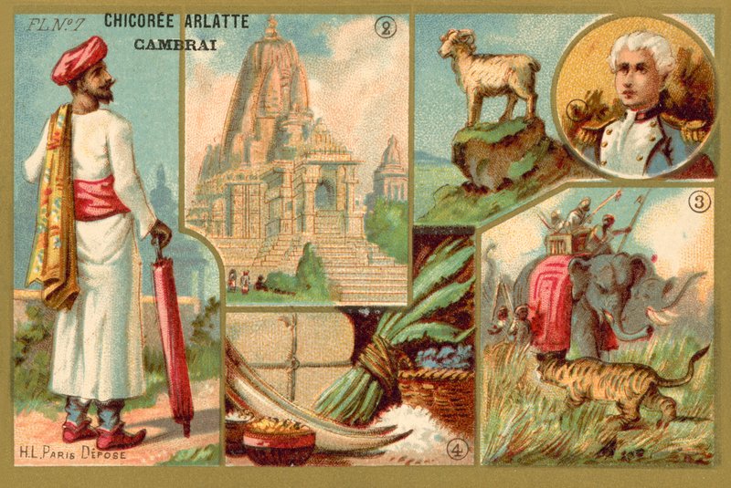 Indien (chromolit) af French School
