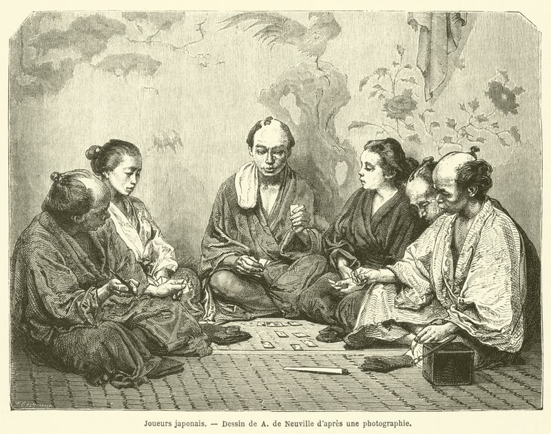 Japanske spillere (gravering) af French School