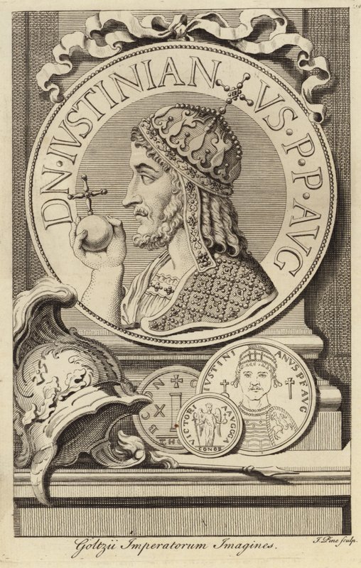 Justinian I den Store af French School