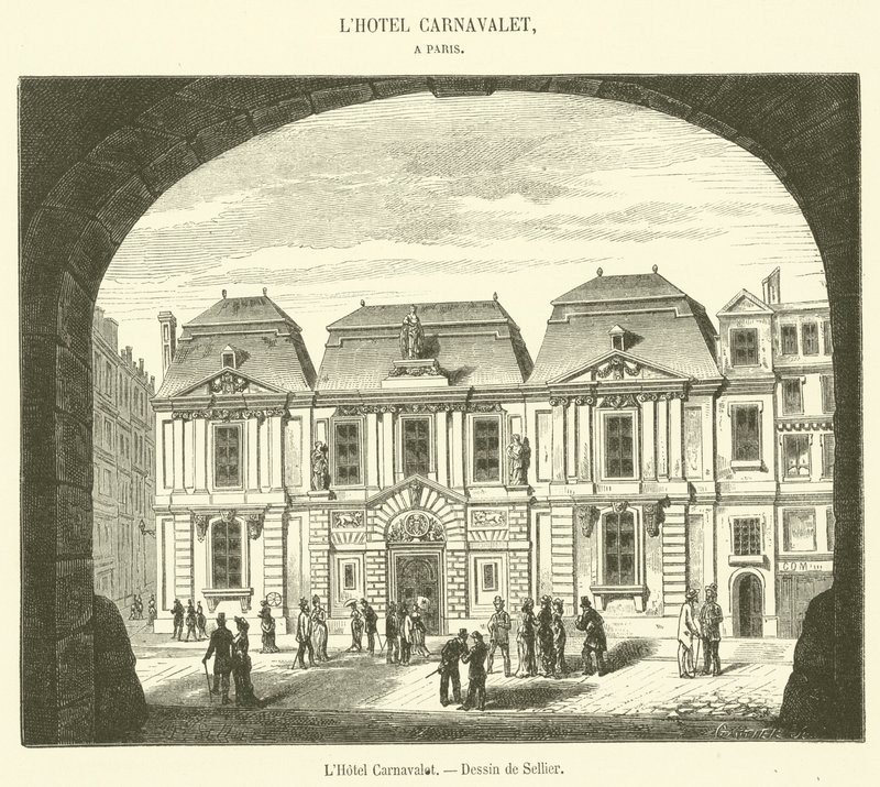 Hotel Carnavalet (gravering) af French School