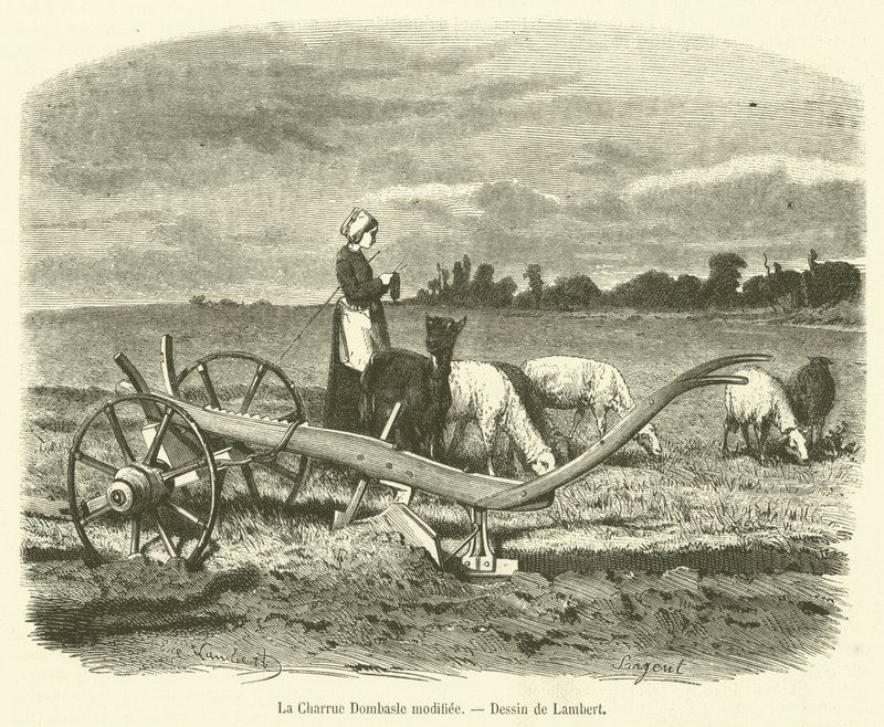 Den modificerede Dombasle-plov (gravering) af French School