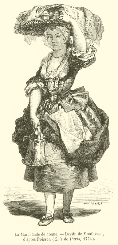 Flødesælgeren (gravering) af French School