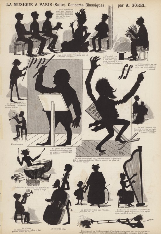 Musik i Paris (litho) af French School