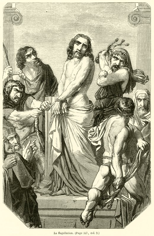 La flagellation (gravering) af French School