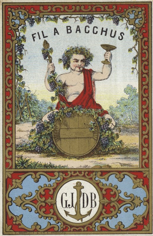 Etiket til Fil a Bacchus af French School