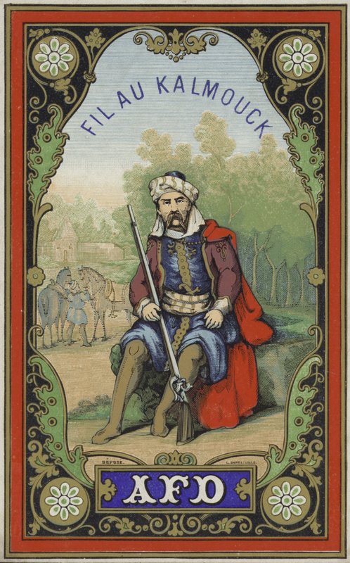 Etiket til Fil au Kalmouck af French School