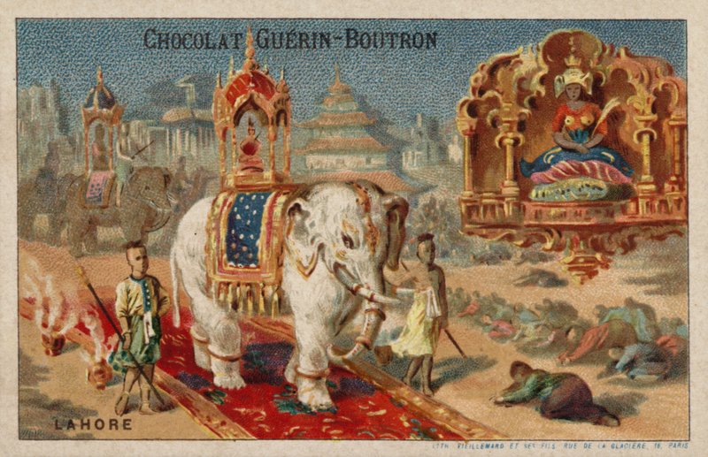 Lahore (chromolitho) af French School