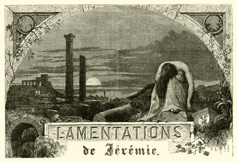 Lamentations de Jeremie (gravering) af French School