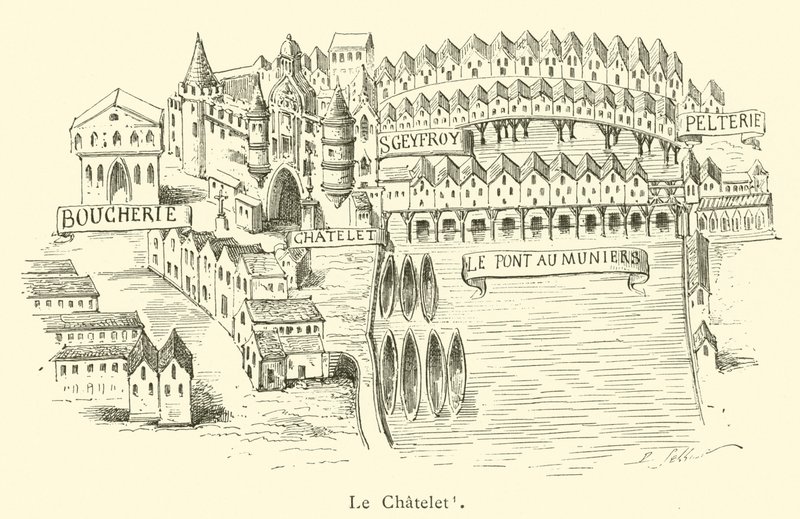 Le Chatelet (gravering) af French School