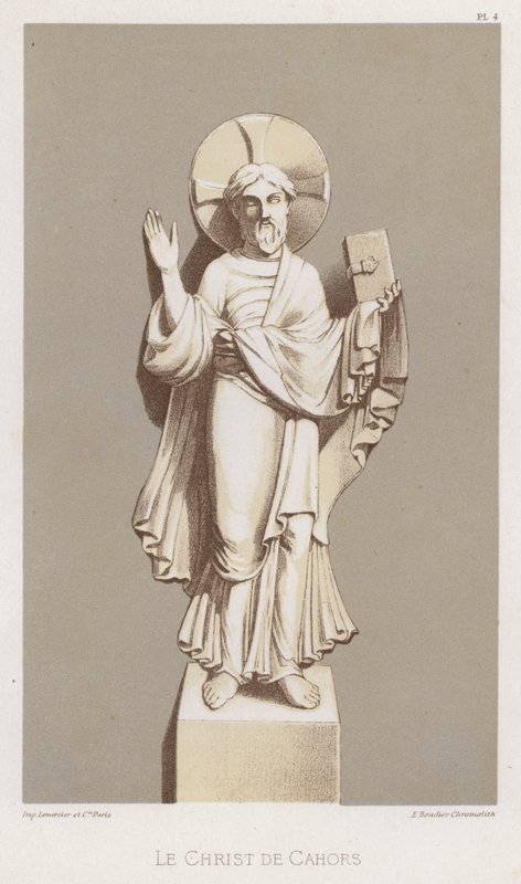 Kristus fra Cahors (farve litho) af French School
