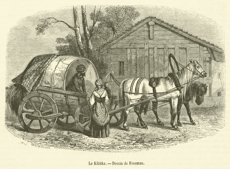 Le Kibitka (gravering) af French School
