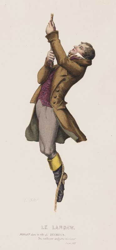 Le Landaw, Scene XVIII (farvet gravering) af French School