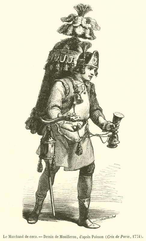 The Coconut Merchant (gravering) af French School