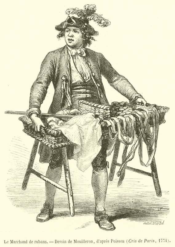 The Ribbon Merchant (gravering) af French School