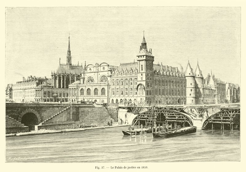 Tinghuset i 1859 af French School